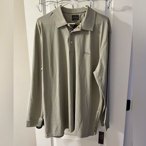 Greg Norman Men's Gray Polo Shirt with SPF protection!